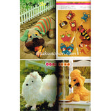 毛糸で作った犬とくま50匹　かぎ針編