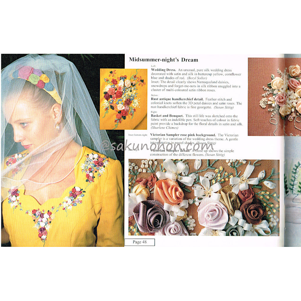 SATIN AND SILK RIBBON EMBROIDERY（サテンとシルクのリボン刺繍